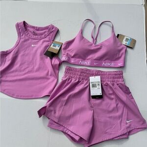 NEW WITH TAGS NIKE 3 Piece Lavender Workout Ensemble